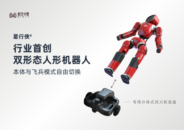 至慧策略 数字华夏正式发布星行侠 为全球首款双形态人形机器人